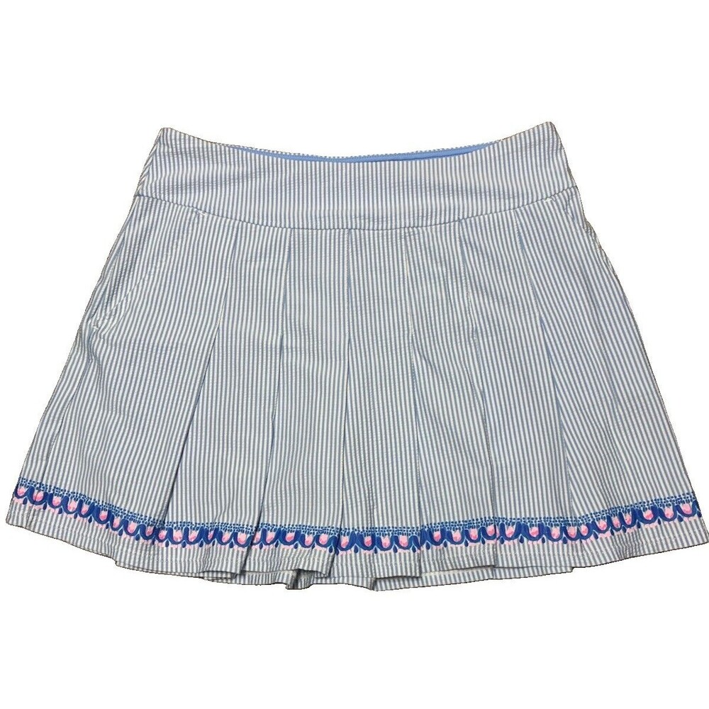 Lilly Pulitzer Luxletic Blue Striped Skort Size 12